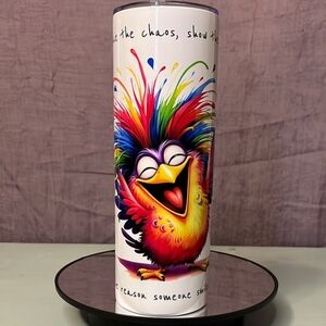 NIB Colorful Bird Design Tumbler